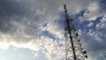 Telephone tower and coudy sky in sri lanka Royalty Free Stock Photo