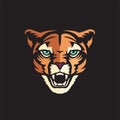 Cougar head Mascot Vector illustration