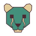 Cougar head. Vector illustration decorative design Royalty Free Stock Photo