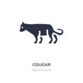 cougar icon on white background. Simple element illustration from Animals concept