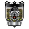 Cougar Panther Mascot Head military emblem