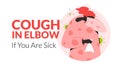 Cough In Elbow Royalty Free Stock Photo