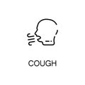 Cough flat icon or logo for web design