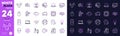 Cough, Laptop and Fingerprint line icons for website, printing. For design. Vector