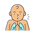 cough reflex color icon vector illustration Royalty Free Stock Photo