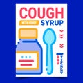 Cough Syrup Creative Promotional Banner Vector