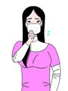 Coughing girl