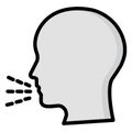 Coughing Isolated Vector icon which can be easily modified or edit