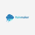 Could and rain logo icon vector template