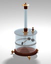 Coulomb`s Torsion Balance. Coulomb`s experiment. The torsion balance apparatus. Physics. Royalty Free Stock Photo