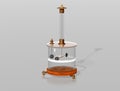 Coulomb`s Torsion Balance. Coulomb`s experiment. The torsion balance apparatus. Physics.