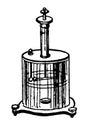 CoulombÃâs torsion balance vintage illustration