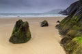 Storm clouds move in at Coumeenoole Beach Royalty Free Stock Photo