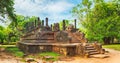 The Council Chamber, Polonnaruwa, Sri Lanka. Panorama Royalty Free Stock Photo