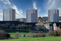 Council flats in poor housing estate with many social welfare issues at Torry in Aberdeen