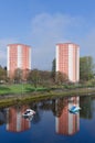 Council flats in poor housing estate with many social welfare issues at Torry in Aberdeen