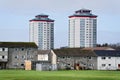 Council flats in poor housing estate in Paisley