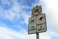 Council signs regarding dogs and horses