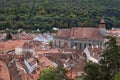 Council square and Black church in downtown of Brasov, Transylvania, Romania Royalty Free Stock Photo