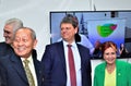 Councilor Walter Hayashi with TarcÃÂ­sio Freitas and state deputy Edna Macedo in the municipal chamber