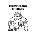 Counseling therapy icon vector illustration