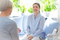 Counseling therapy session happy patient Royalty Free Stock Photo