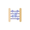 Count abacus flat icon