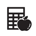 Count calories silhouette icon Royalty Free Stock Photo