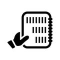 Count, enumerate, itemize icon. Black vector graphics Royalty Free Stock Photo