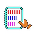 Count, enumerate, itemize icon. Simple color vector