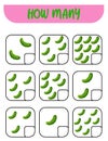Count how many cucumbers. Educational game for preschoolers. Royalty Free Stock Photo