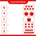 Count and match, count the number of Apple and match with right numbers. Educational children game