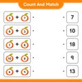 Count and match count the number of Tangerin and match with right numbers. Educational children game