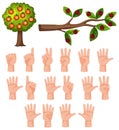 Count math number hand gesture Royalty Free Stock Photo