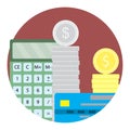 Count money capital icon vector Royalty Free Stock Photo