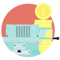 Count money flat icon vector Royalty Free Stock Photo