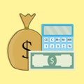 Count money vector Royalty Free Stock Photo