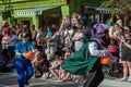 Count Von Count dancing in Halloween Sesame Street Party Parade at Seaworld  2 Royalty Free Stock Photo