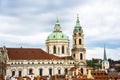 Church of St Nicholas in Lesser Town or old town of Prague in the Czech Republic