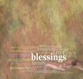 Count Your Blessings Word Wall Background Royalty Free Stock Photo