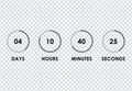 Countdown circle clock counter timer vector Royalty Free Stock Photo