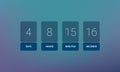 Countdown clock counter vector digital timer