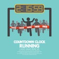 Countdown Clock At Finish Line