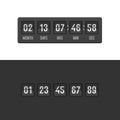 Countdown Clock Timer Set. Vector