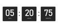 Countdown flip clock counter
