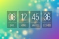 Countdown flip clock timer web site template design