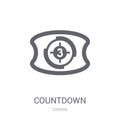 Countdown icon. Trendy Countdown logo concept on white background from Cinema collection Royalty Free Stock Photo