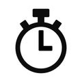Countdown icon vector. Passage of time illustration sign. Clock symbol.