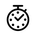 Countdown icon vector. Passage of time illustration sign. Clock symbol.