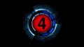 Countdown leader graphic number 4 Royalty Free Stock Photo
